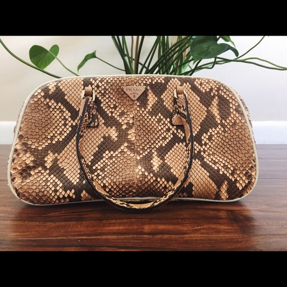 Authentic PRADA Python Snakeskin Handbag - Picture 2 of 8